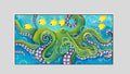 Octo Splash – green octopus fine art print