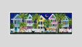 Moonlit Madness – Key West Conch house panoramic fine art print