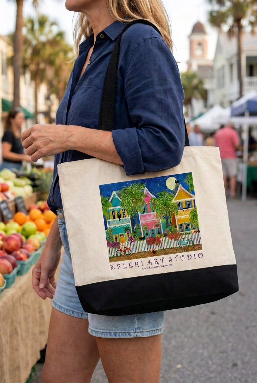 Caroline Street tote revised using the original product photo