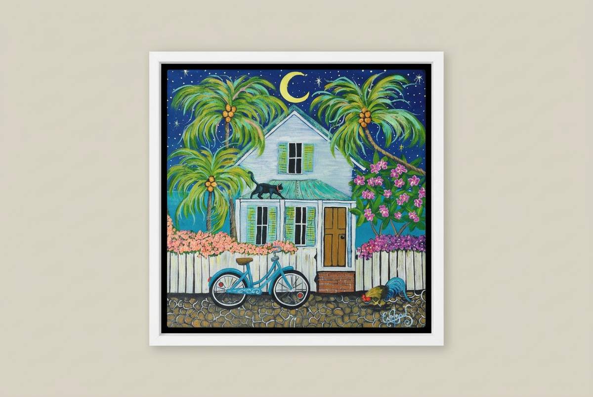 Cat on a Tin Roof framed print
