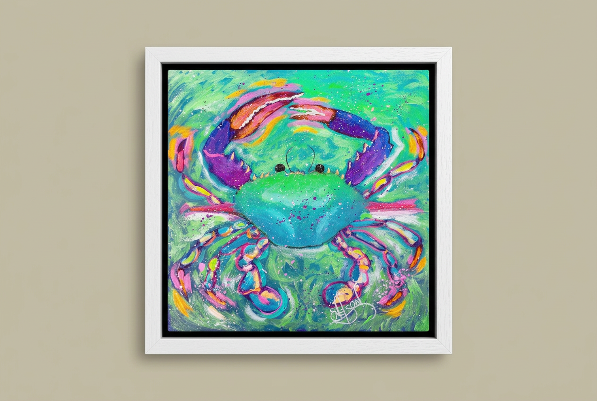 Crab Carousel framed print