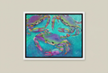 Crabs framed print