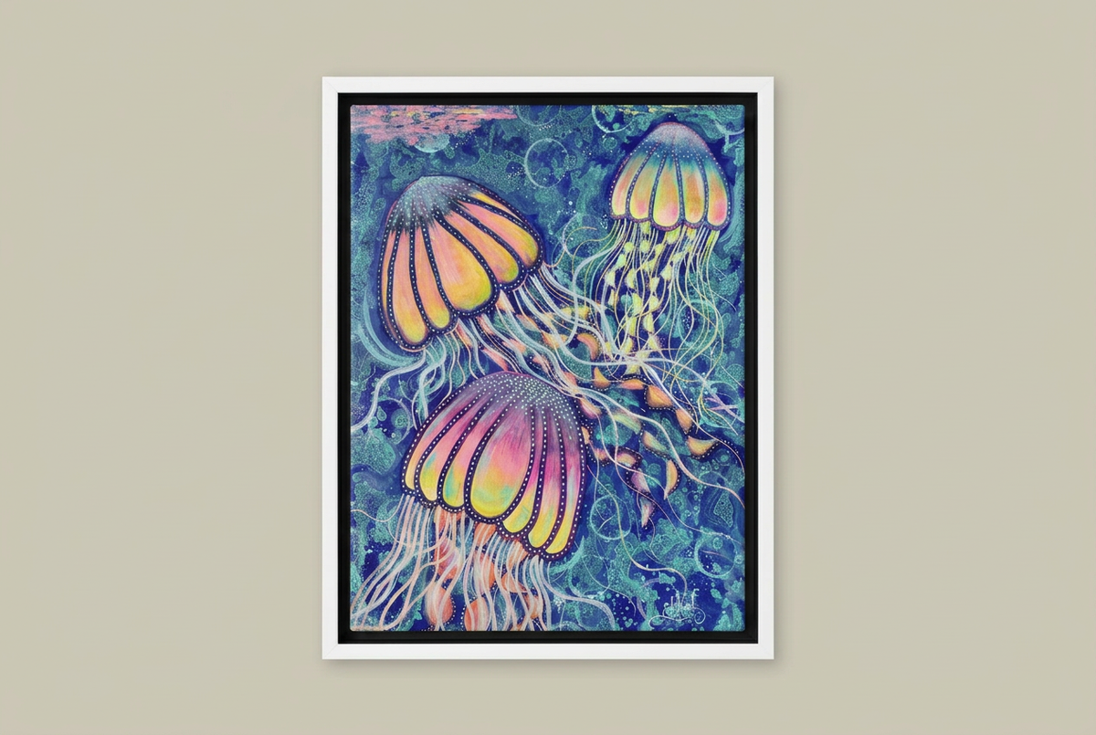 Electric Jellies framed print