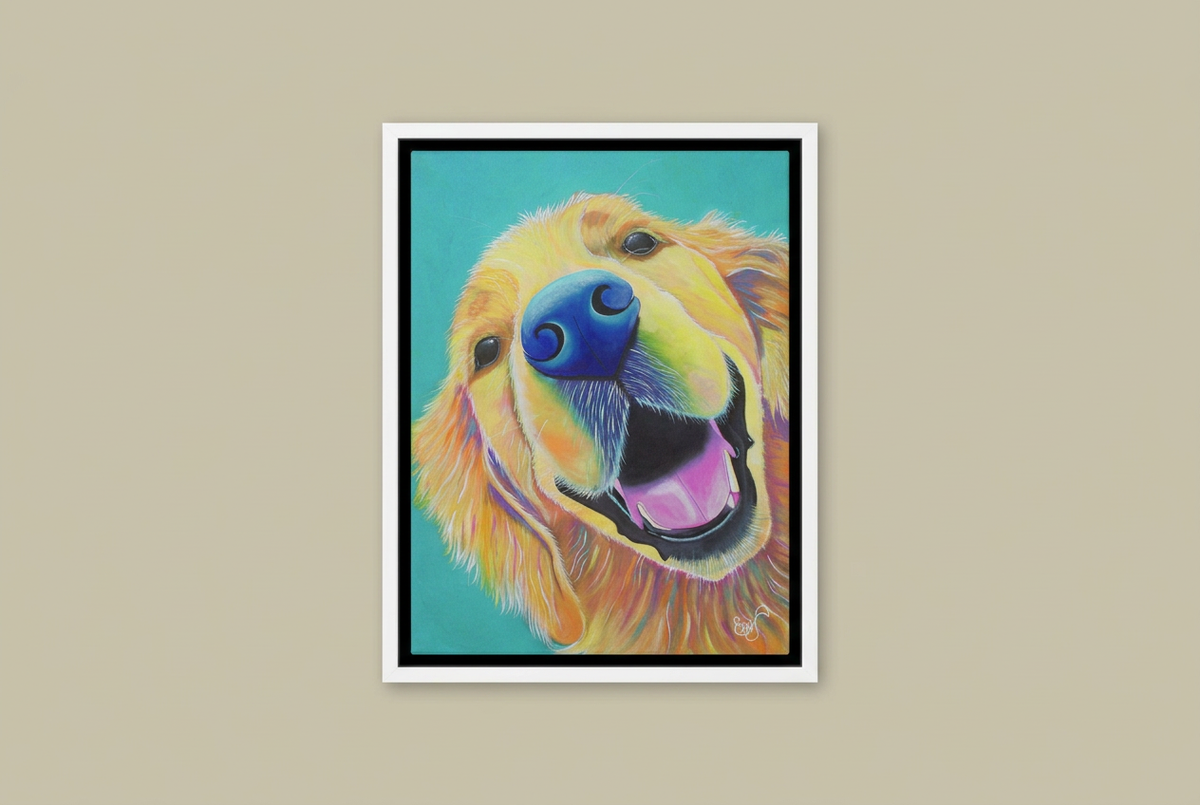 Happy Golden framed print
