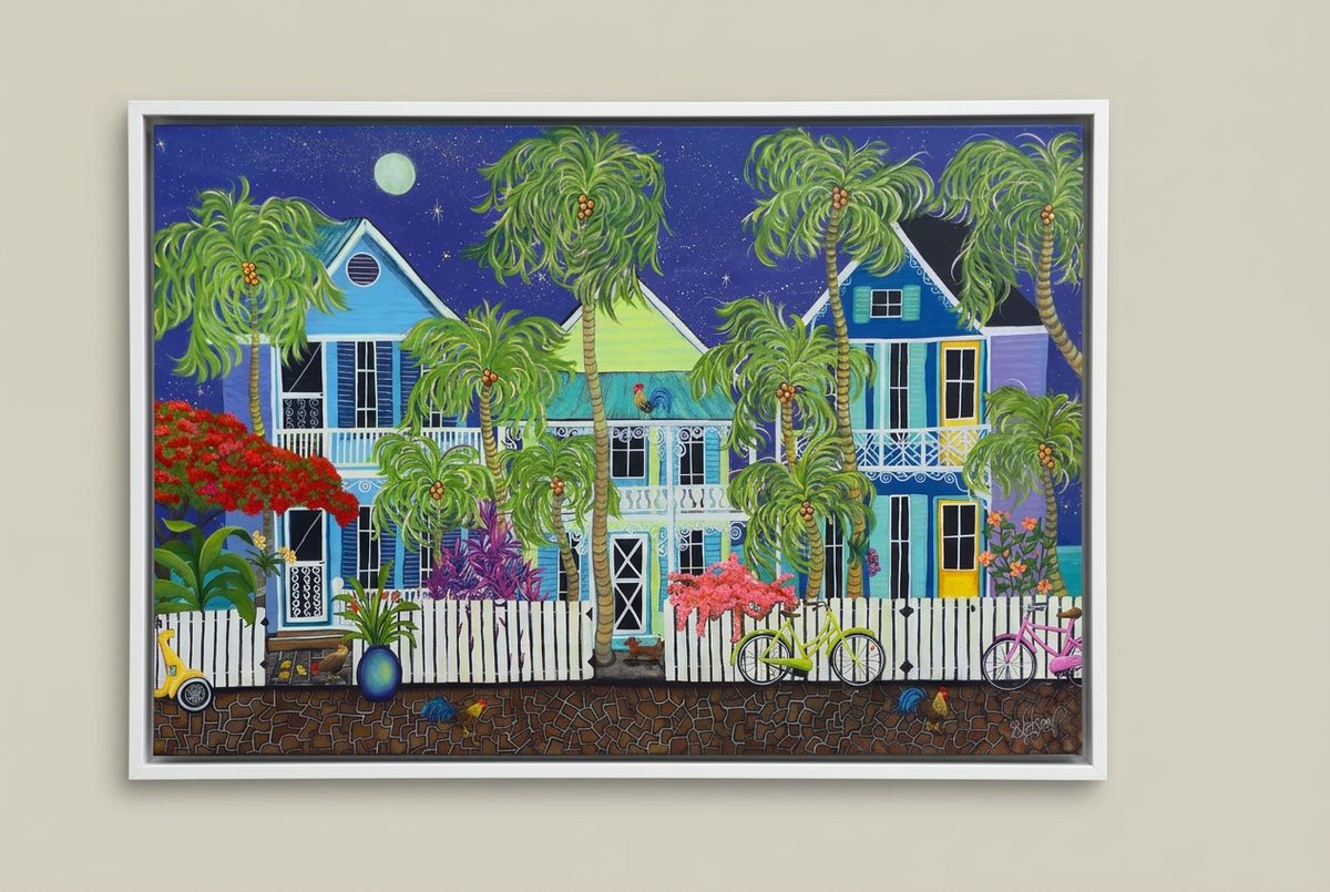Locals Night framed print