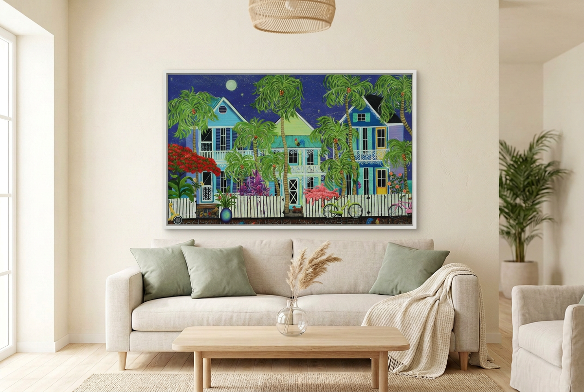 Locals Night matched to Flight Fiesta’s displayed size in the same living room