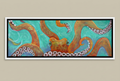 Orange Octo framed print