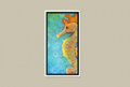 Seahorse Bubbles framed print