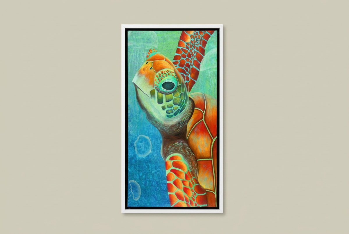 Turtle Snacks framed print